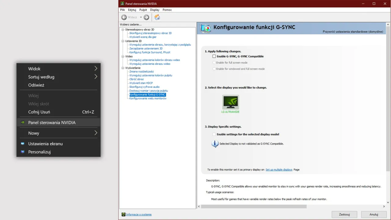 monitor FreeSync G-Sync Compatible, technologie synchronizacji obrazu