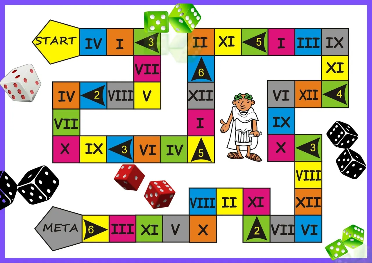 dzieci grające w matematyczne gry planszowe do druku