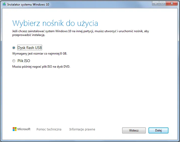 Przygotowanie do instalacji Windows z USB
