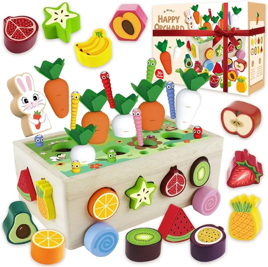 różnorodne zabawki sensoryczne montessori