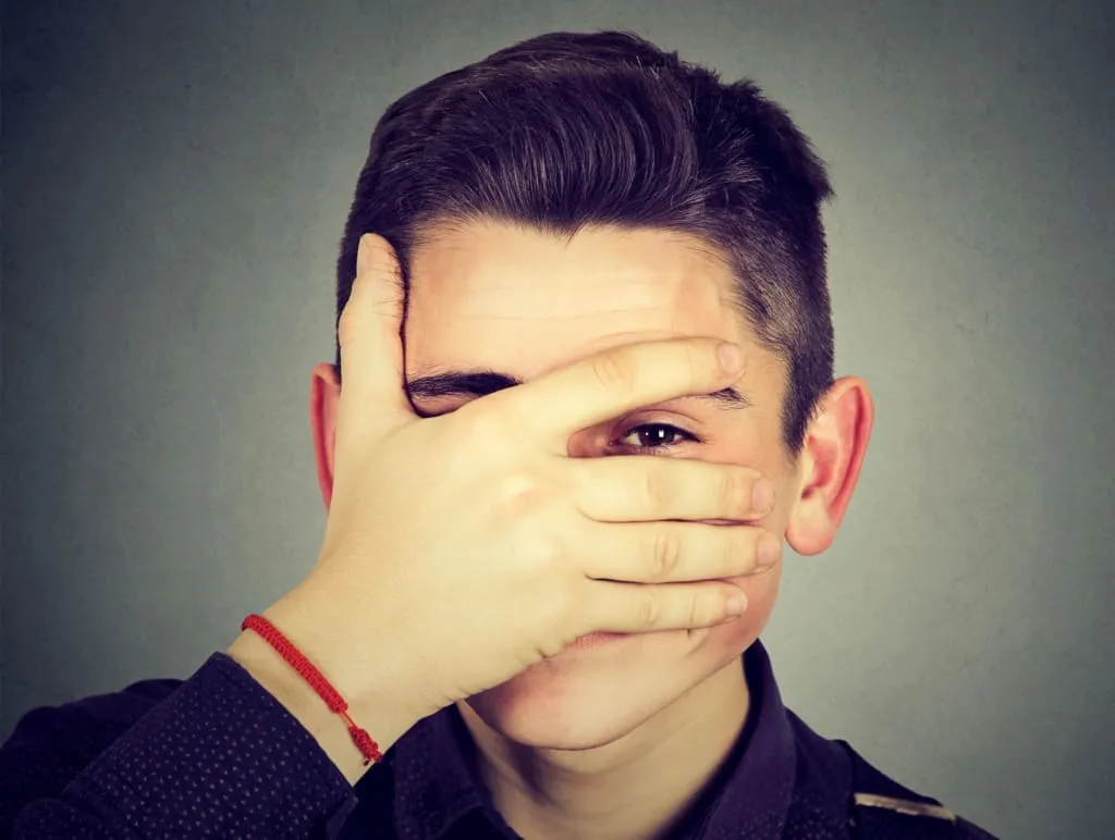 nieśmiały mężczyzna sygnały