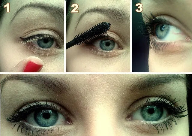 Makijażowe triki na pogrubienie rzęs przed i po