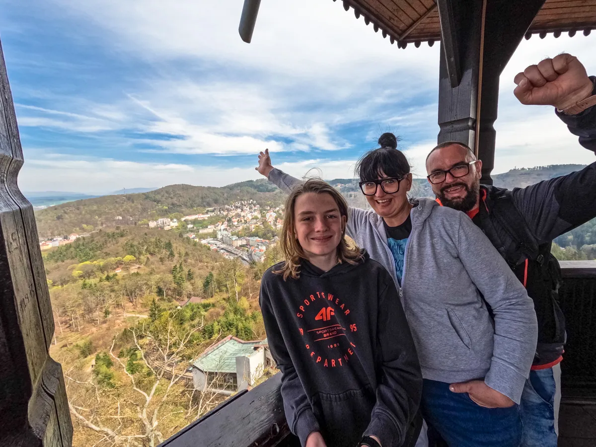 Wieża Diana Karlowe Wary widok