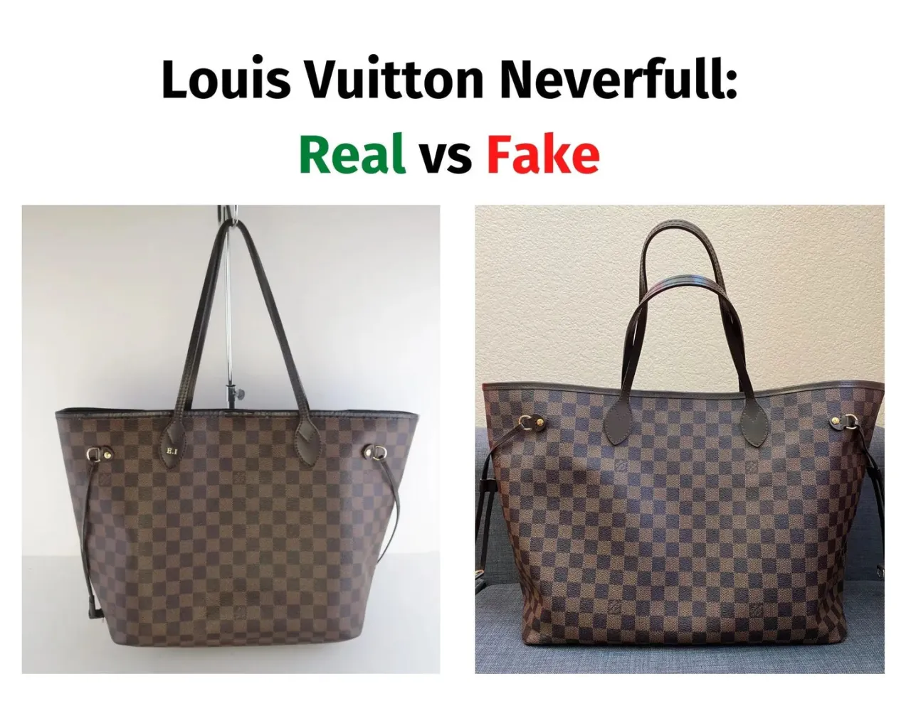Louis Vuitton Neverfull oryginał podr&oacute;bka por&oacute;wnanie