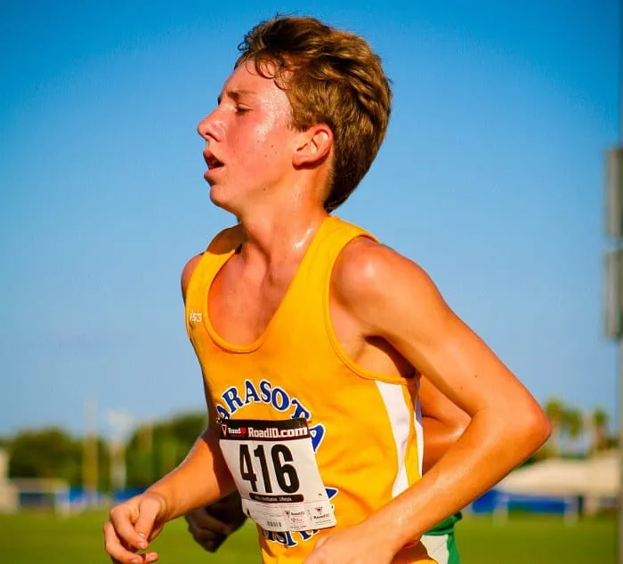 biegacz oddychający prawidłowo