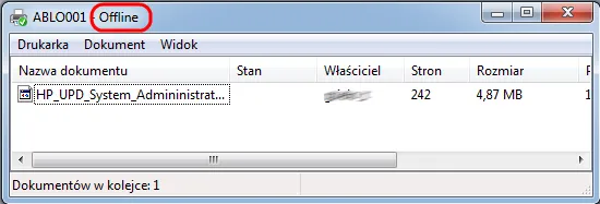kolejka wydruku windows 10