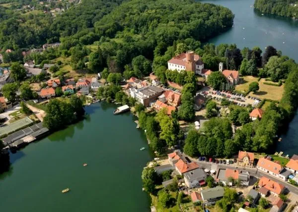 Jezioro Łagowskie widok z lotu ptaka