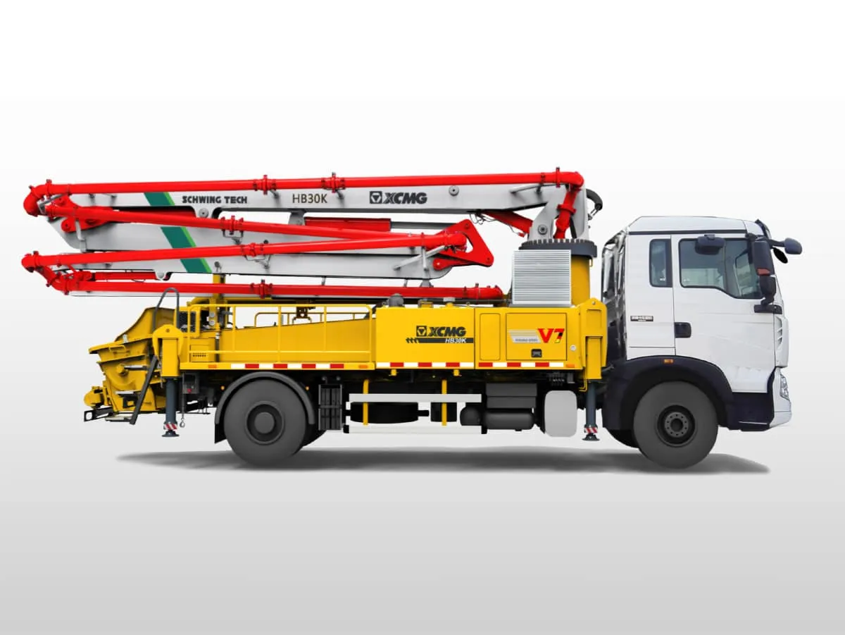 pompa do betonu na budowie