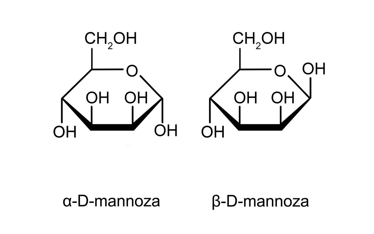 D-mannoza molekuła budowa