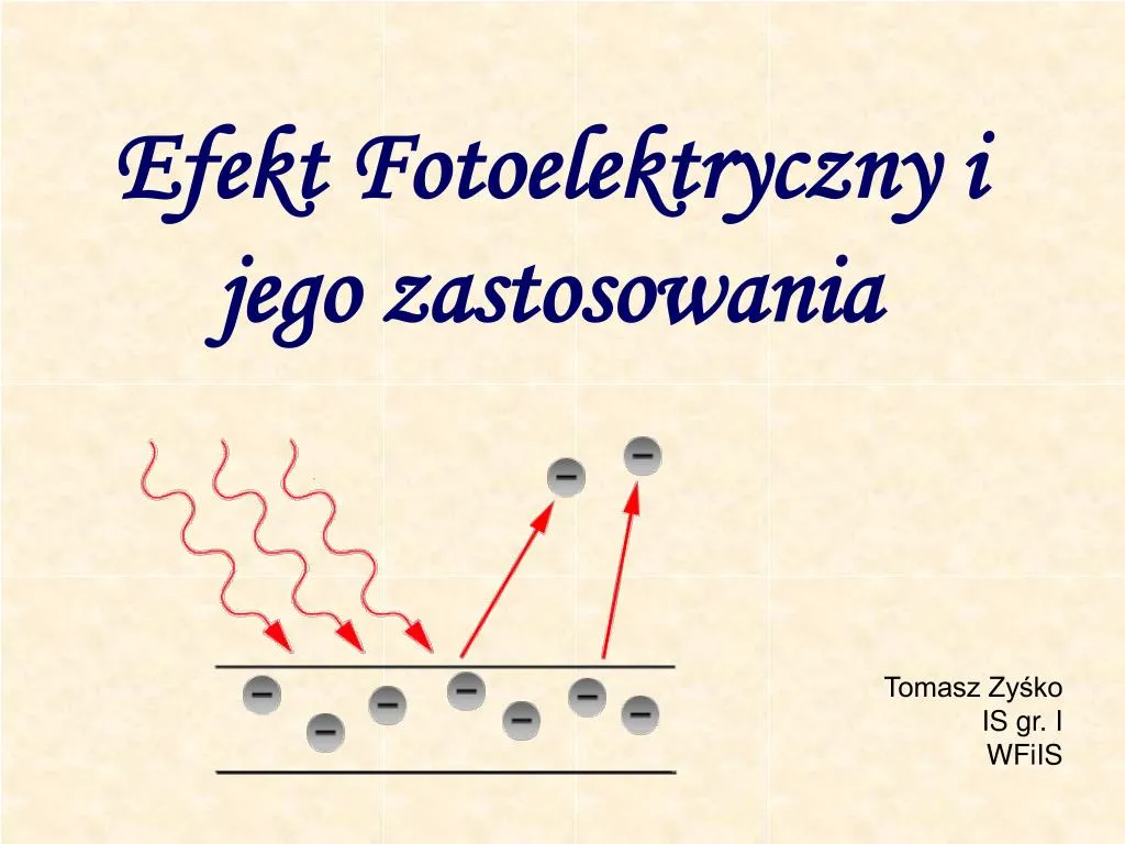 efekt fotoelektryczny zewnętrzny wewnętrzny schemat