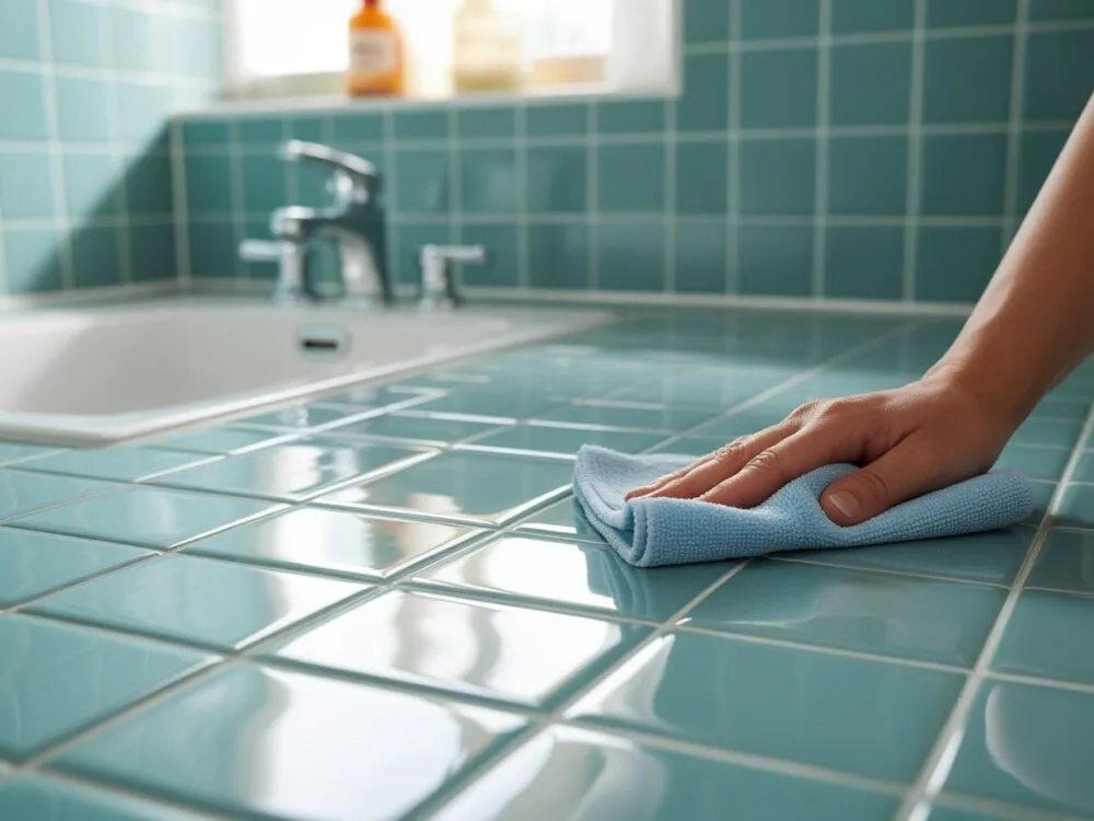 błyszczące kafelki czyste bez smug