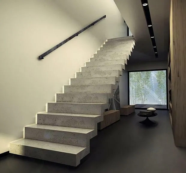 Przykładowe wykończone schody betonowe