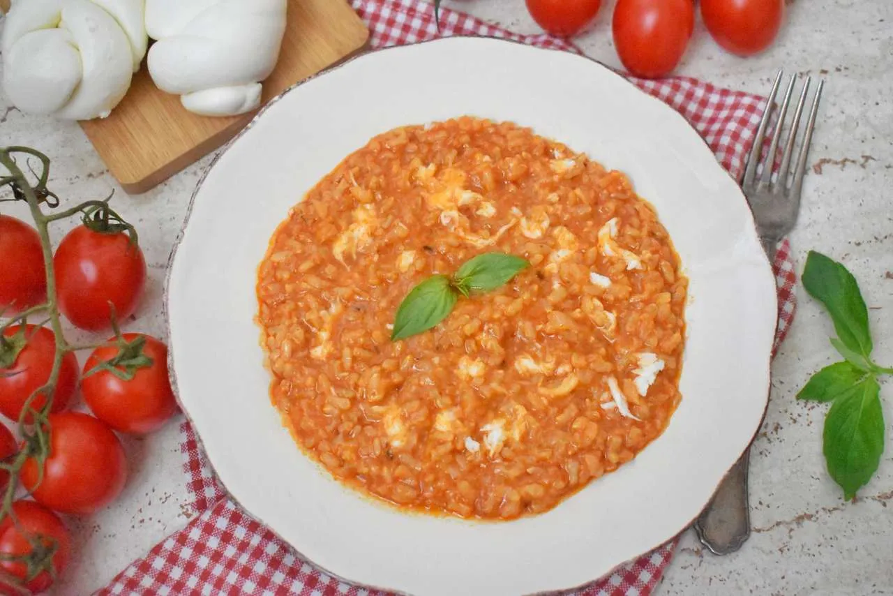orzotto z sosem pomidorowym