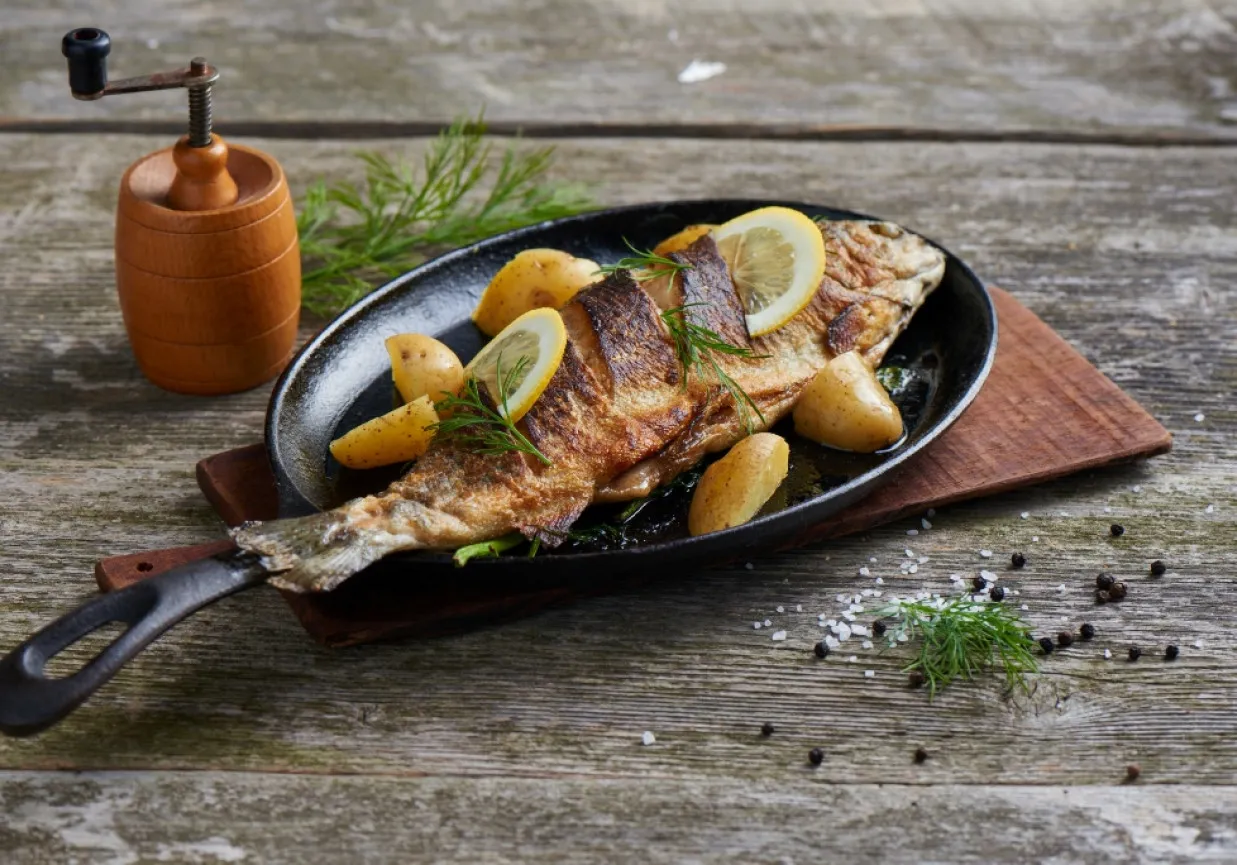 smażony pstrąg Międzygórze