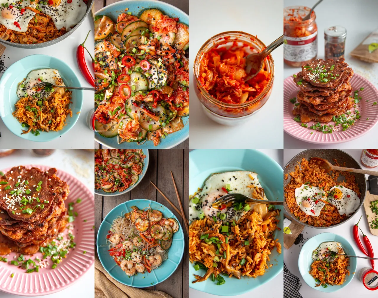 kimchi w różnych daniach koreańskich