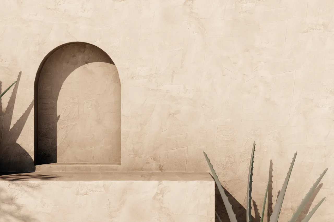 ściana z tynku glinianego