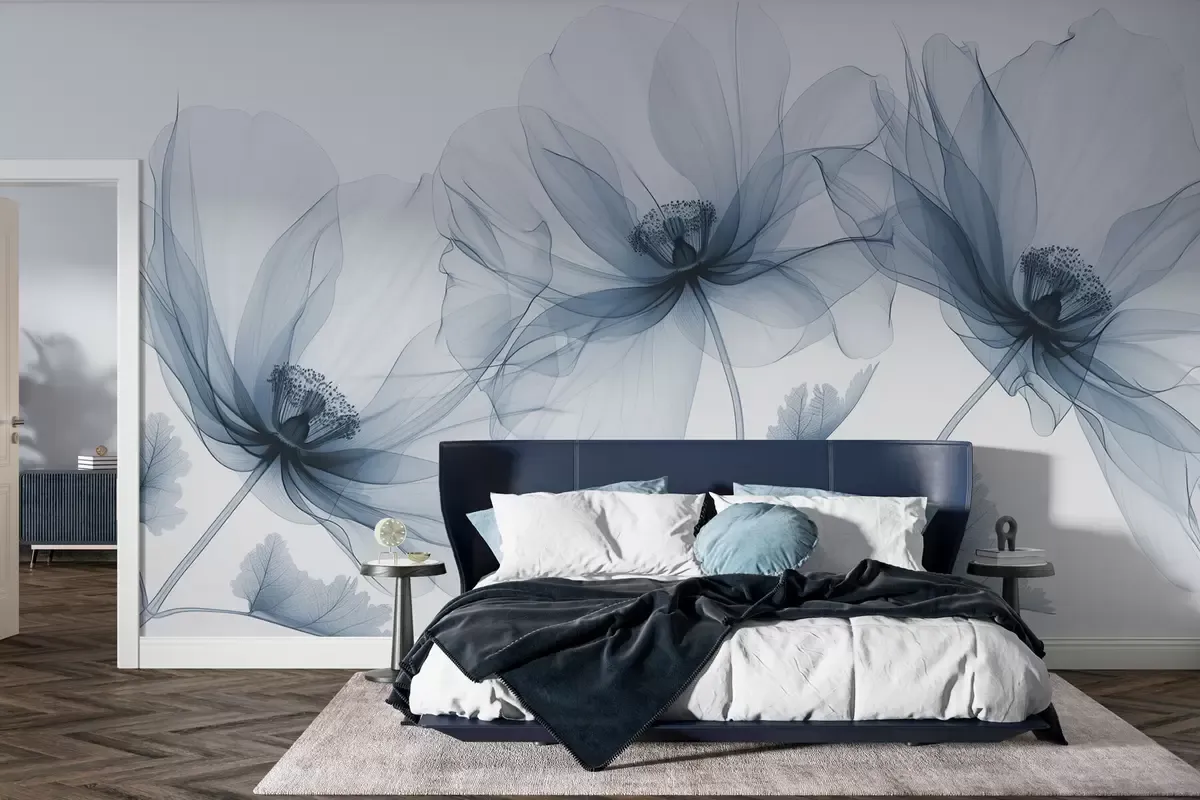 Tapety botaniczne i geometryczne do białych mebli