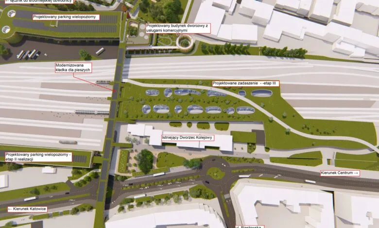 Wizualizacja Zintegrowane Centrum Przesiadkowe Bielsko-Biała