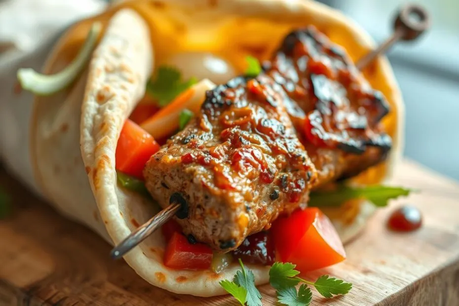 duży kebab w tortilli różne rodzaje