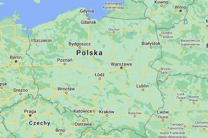 Mapa Polski Szczecin położenie geograficzne