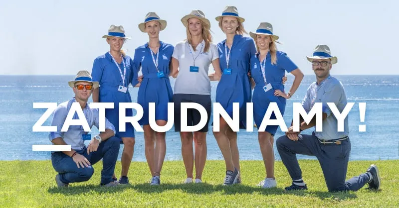 Rezydent turystyczny z grupą na wakacjach