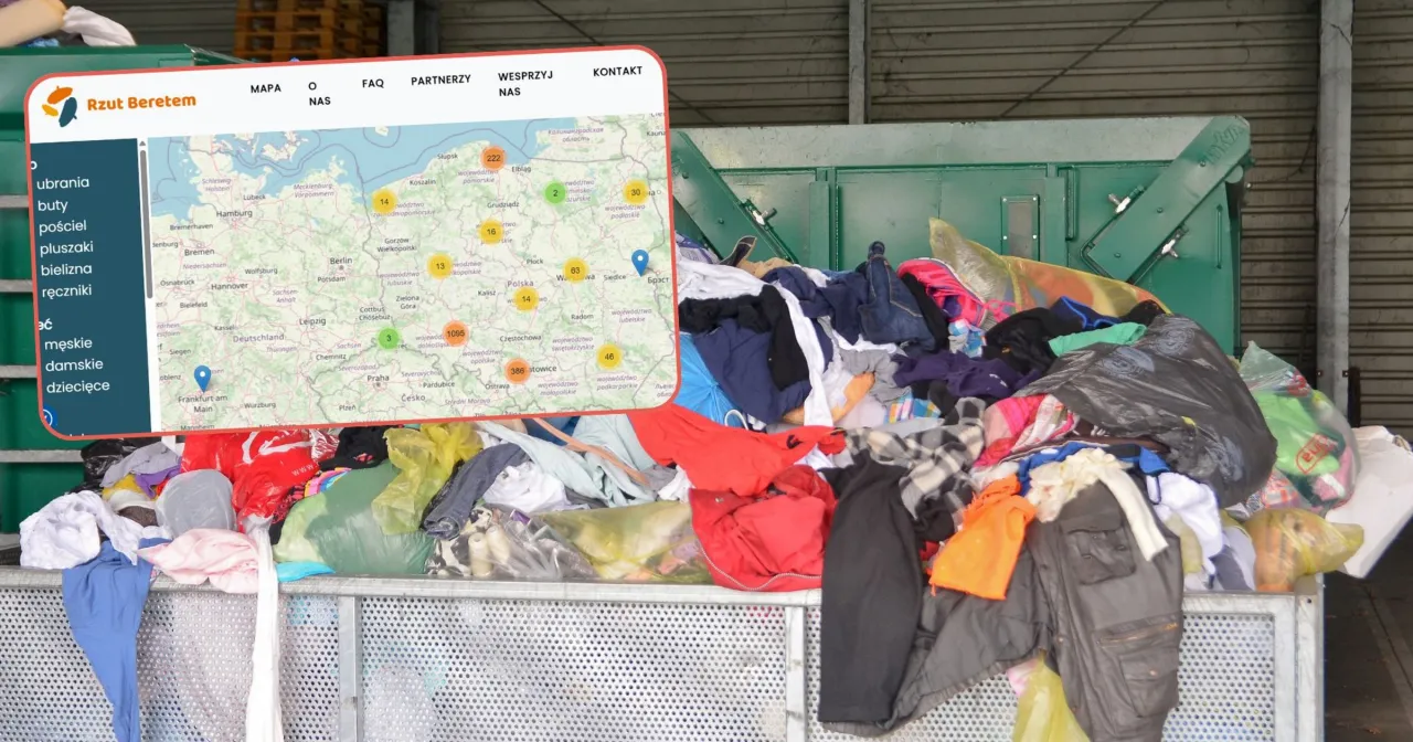 Mapa punktów zbiórek ubrań dla bezdomnych Warszawa