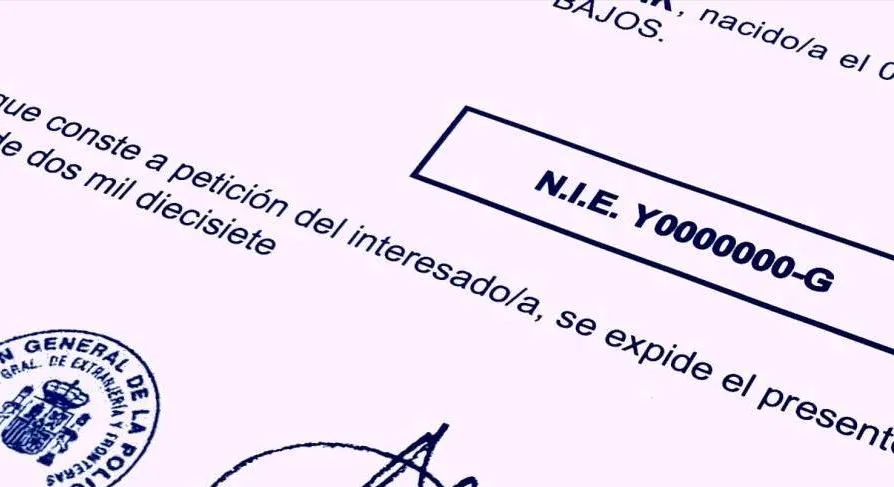 Numer NIE wz&oacute;r dokumentu
