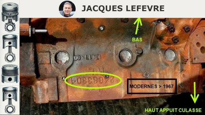 emplacement r&eacute;f&eacute;rence moteur sur bloc moteur