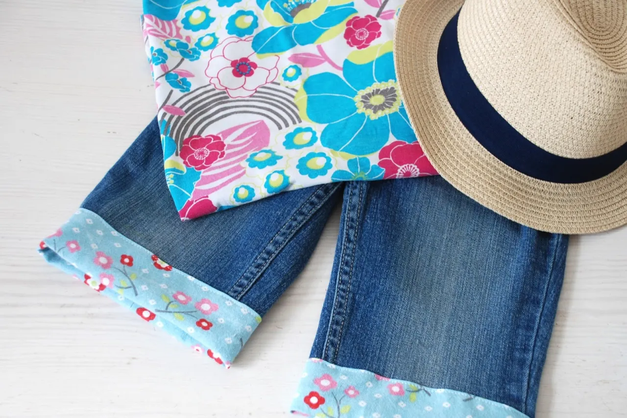 różne wykończenia nogawek szortów DIY