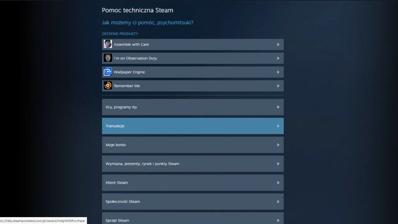 Steam proces zwrotu gry krok po kroku