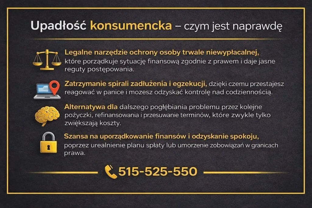 proces upadłości konsumenckiej infografika