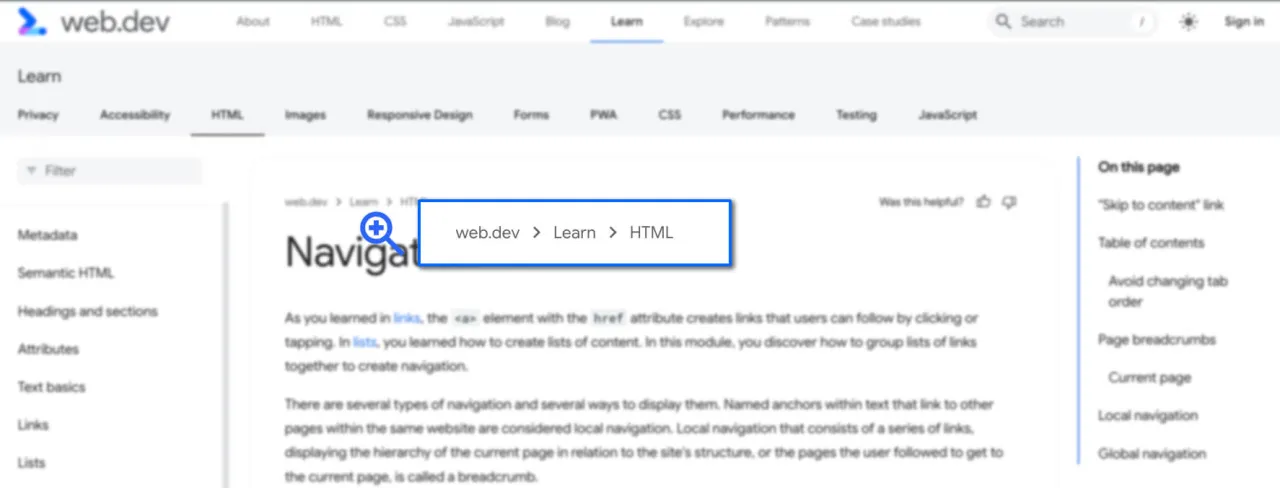 Struktura HTML menu nawigacyjnego