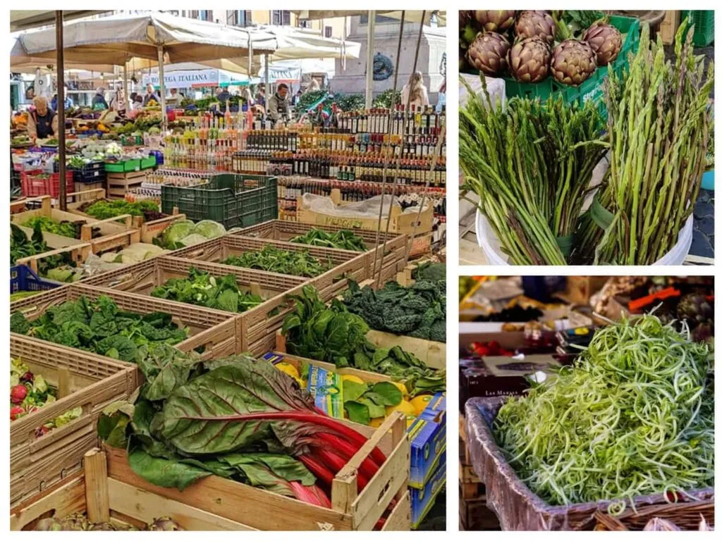 Rzymski targ jedzenia Campo de' Fiori