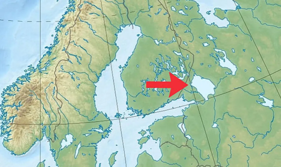 Jezioro Ładoga mapa Rosji