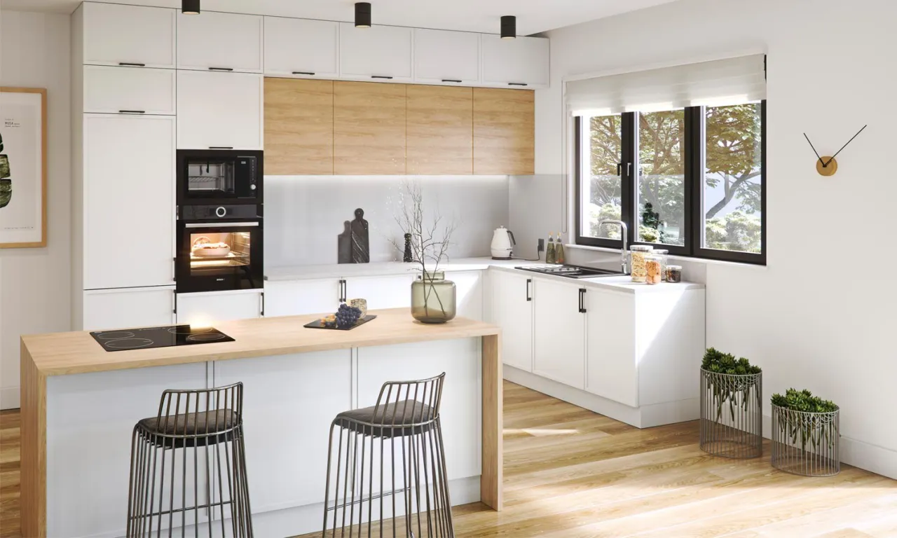 Wyspa kuchenna w małym aneksie