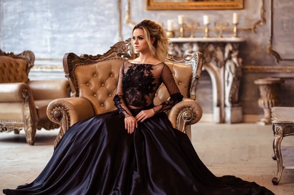 czarna sukienka na ślub cywilny