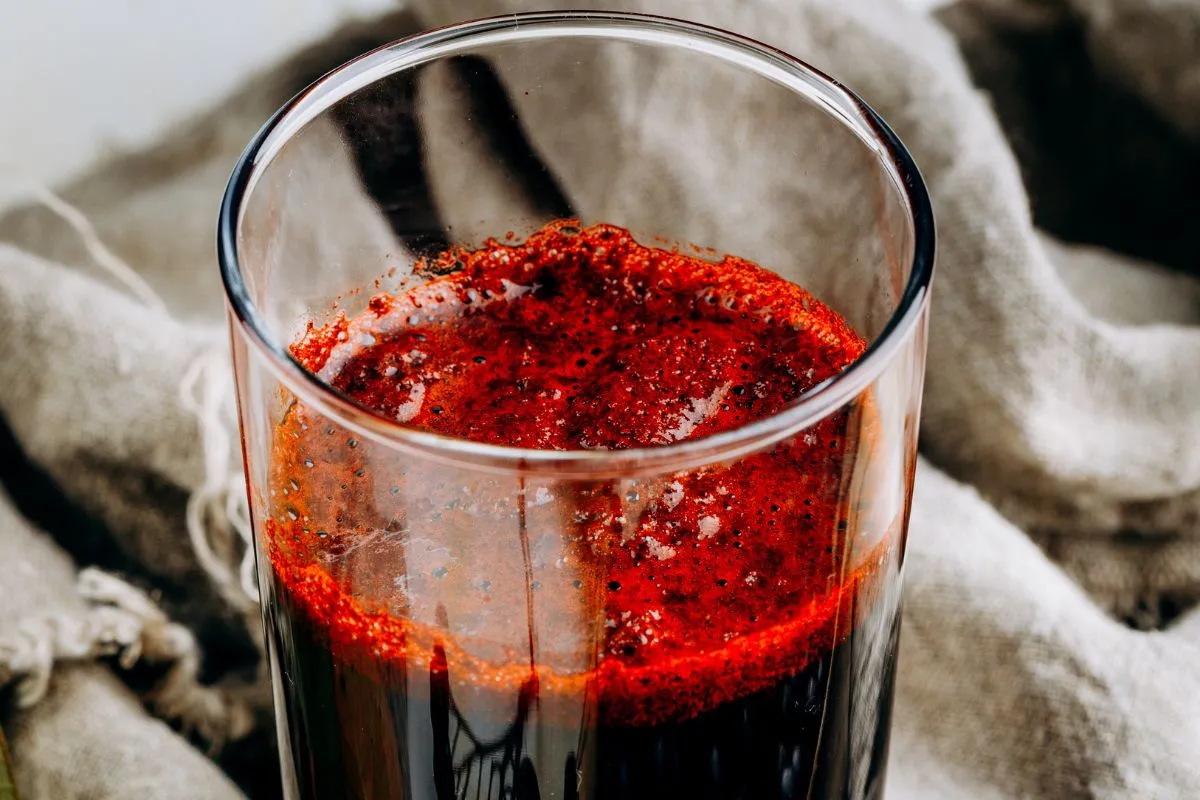 świeże owoce aronii na krzaku