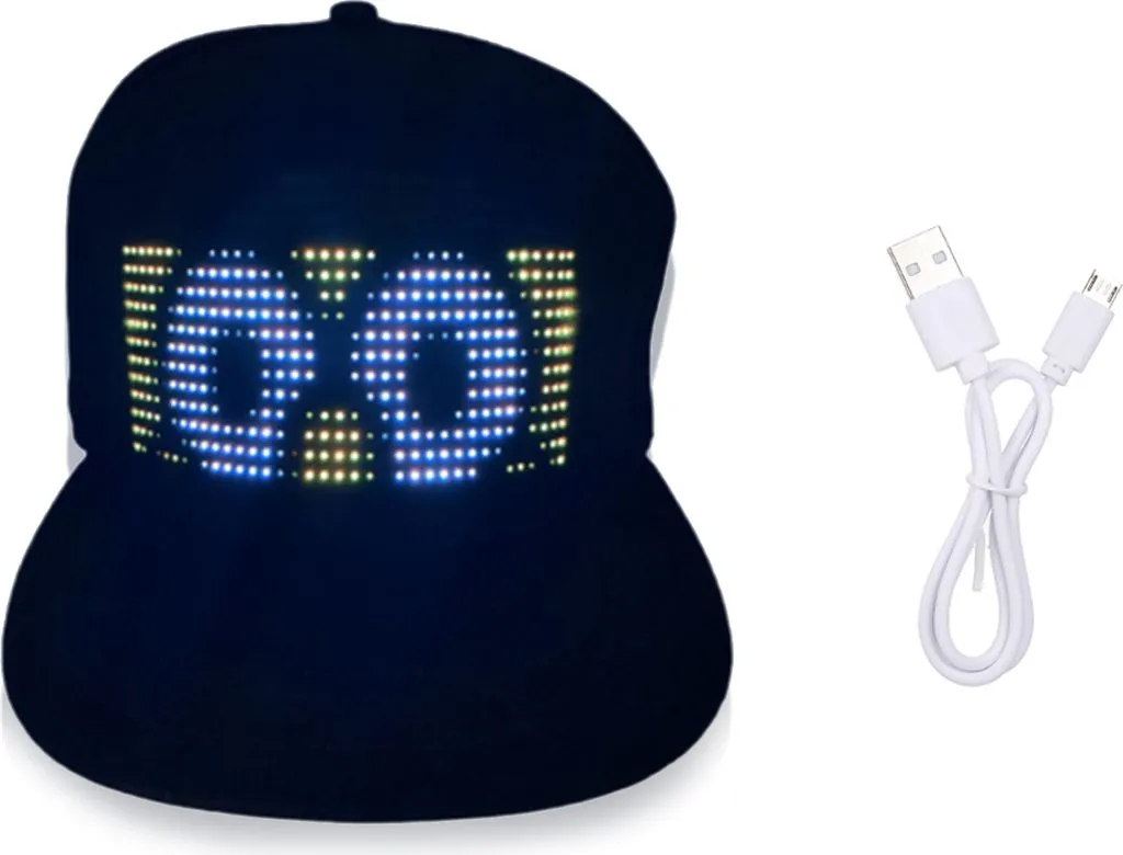 czapka z wyświetlaczem LED
