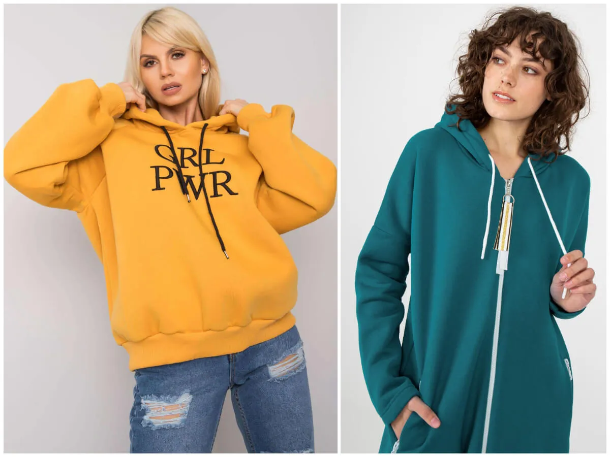 Modne bluzy damskie i męskie oversize