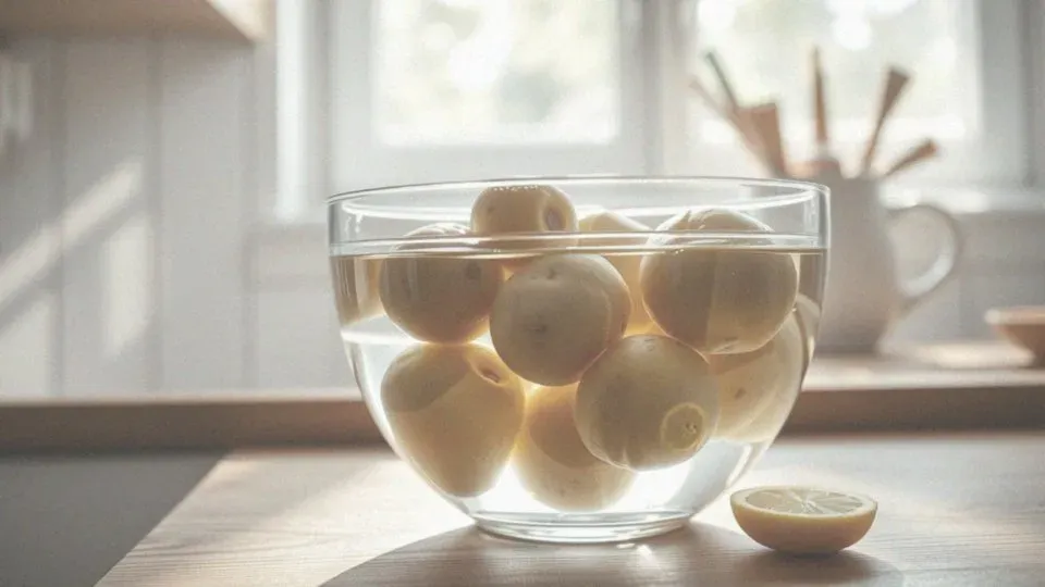 przechowywanie obranych ziemniaków w wodzie