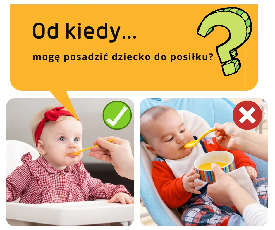 6 miesięczne dziecko siedzi z podparciem