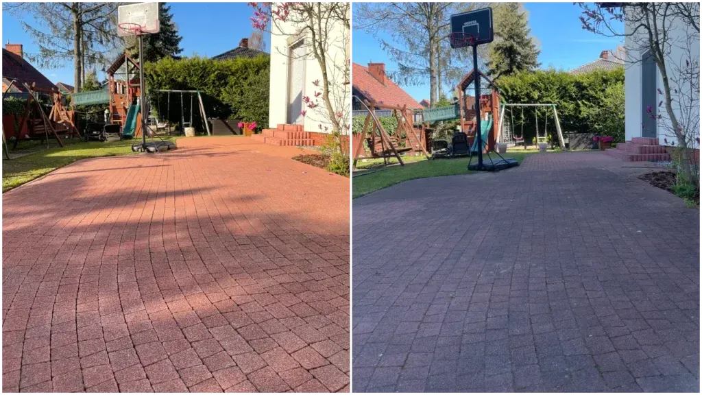Zdjęcie Skuteczne sposoby na umycie kostki brukowej z cementu bez uszkodzeń