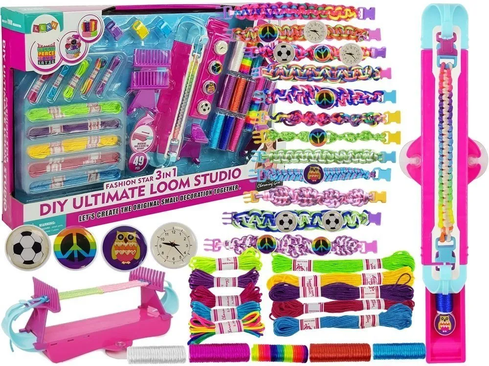 materiały do bransoletki z muliny zestaw