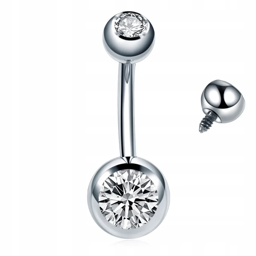 Rodzaje kolczyków do pępka tytan G23