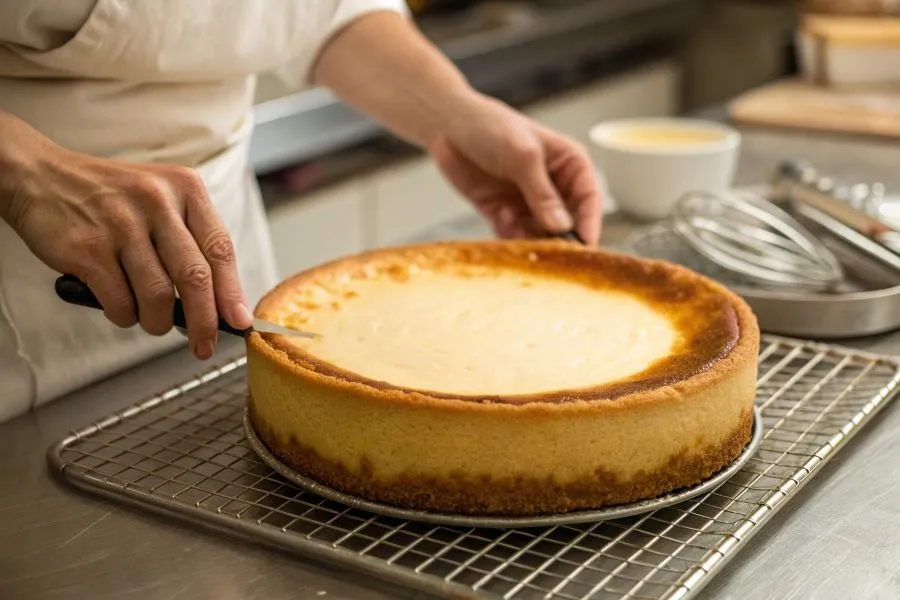 idealnie upieczony sernik test drżenia