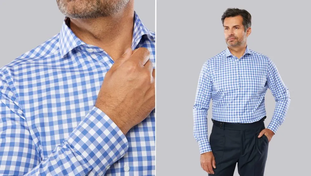 męskie stylizacje z koszulą w kratę smart casual