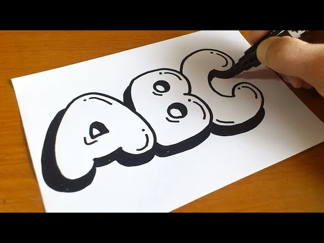 Graffiti Bubble Letters Step by Step Tutorial