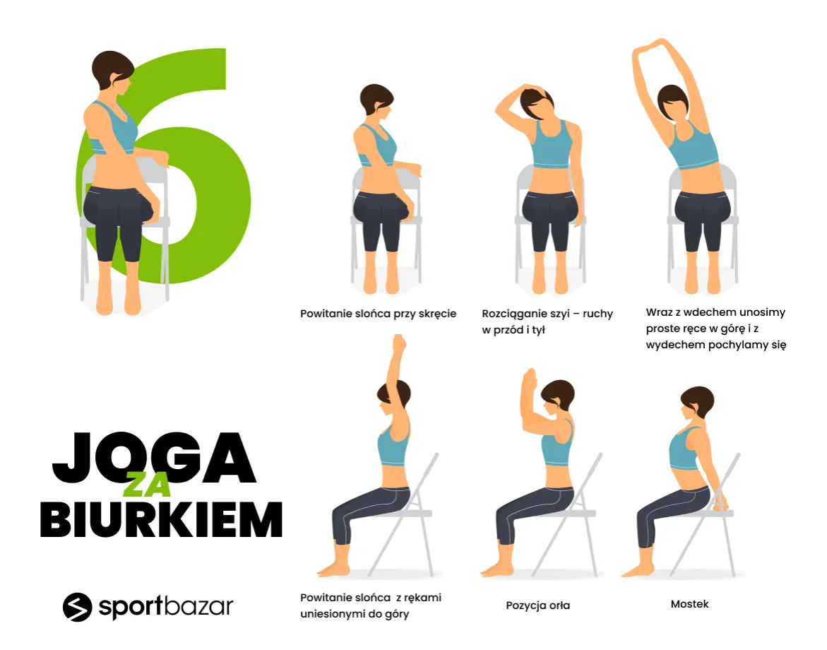 ćwiczenia rozciągające plecy przy biurku