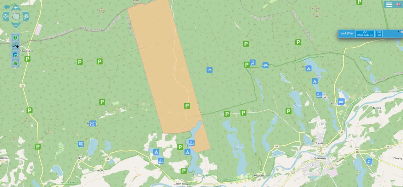 Znak zakazu biwakowania w lesie, polskie prawo, mandat