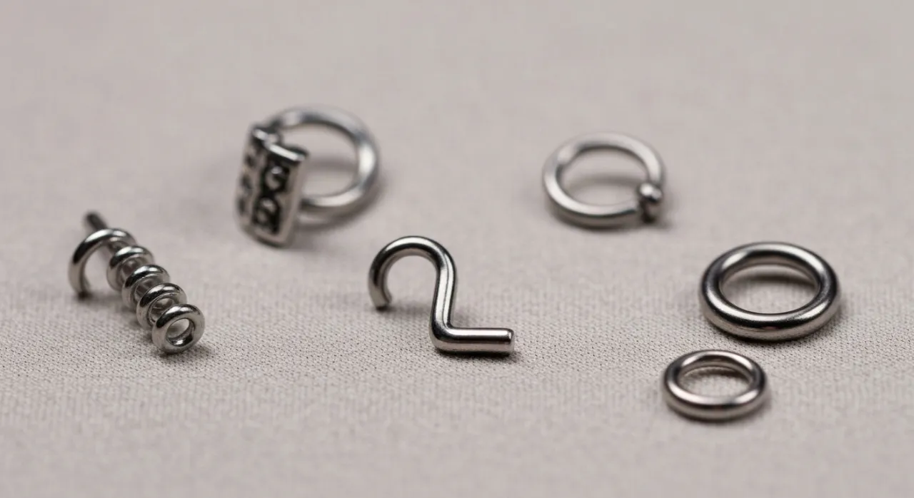 jak włożyć kolczyk do nosa z haczykiem schemat